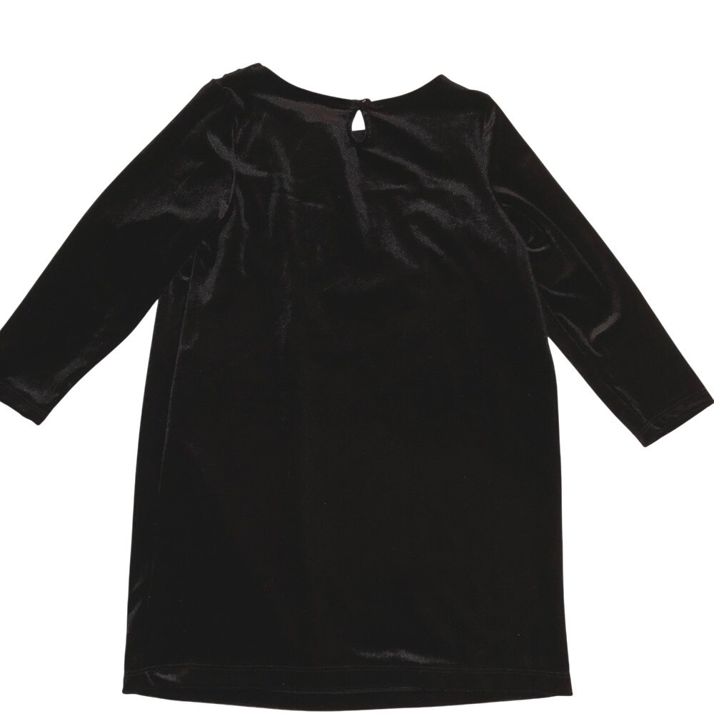 Landsend kids black velvet dress size L (6X-7) new - Picture 3 of 5